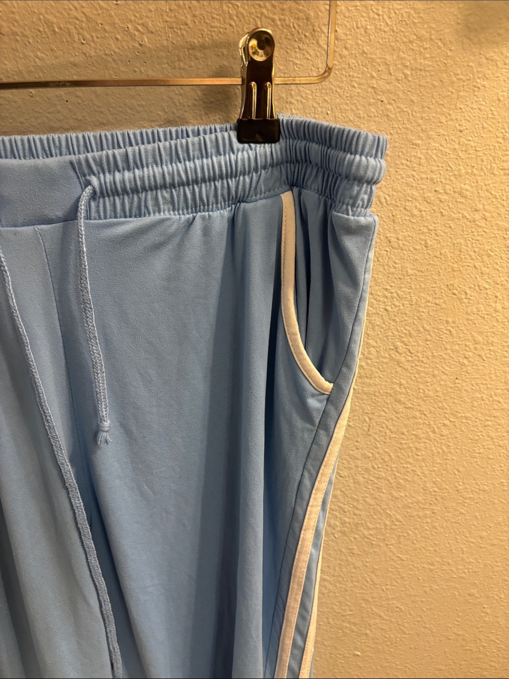 Light Blue Side-Stripe Track Joggers - Picture 3 of 5